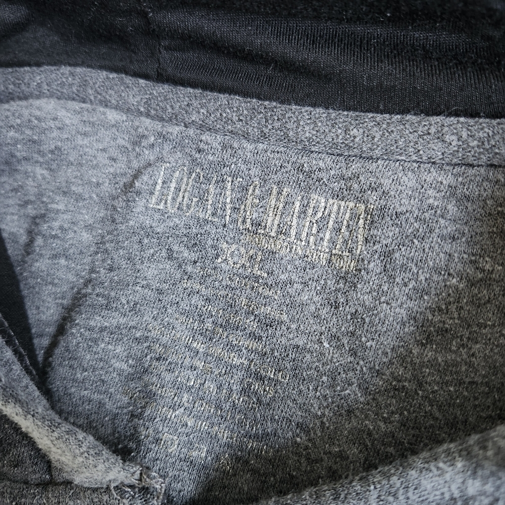 Men's Gray Hoodie with American Flag Design - Picture 3 of 3